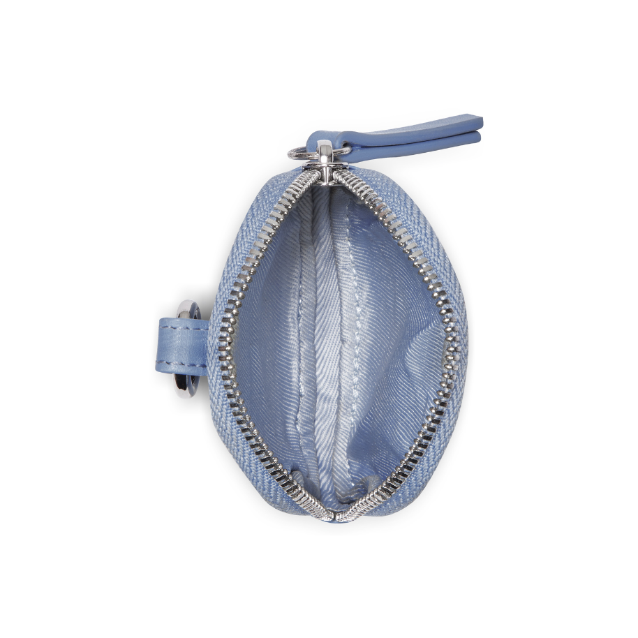 LE CUIR LISSE | Leather Earphone Case, Sky blue