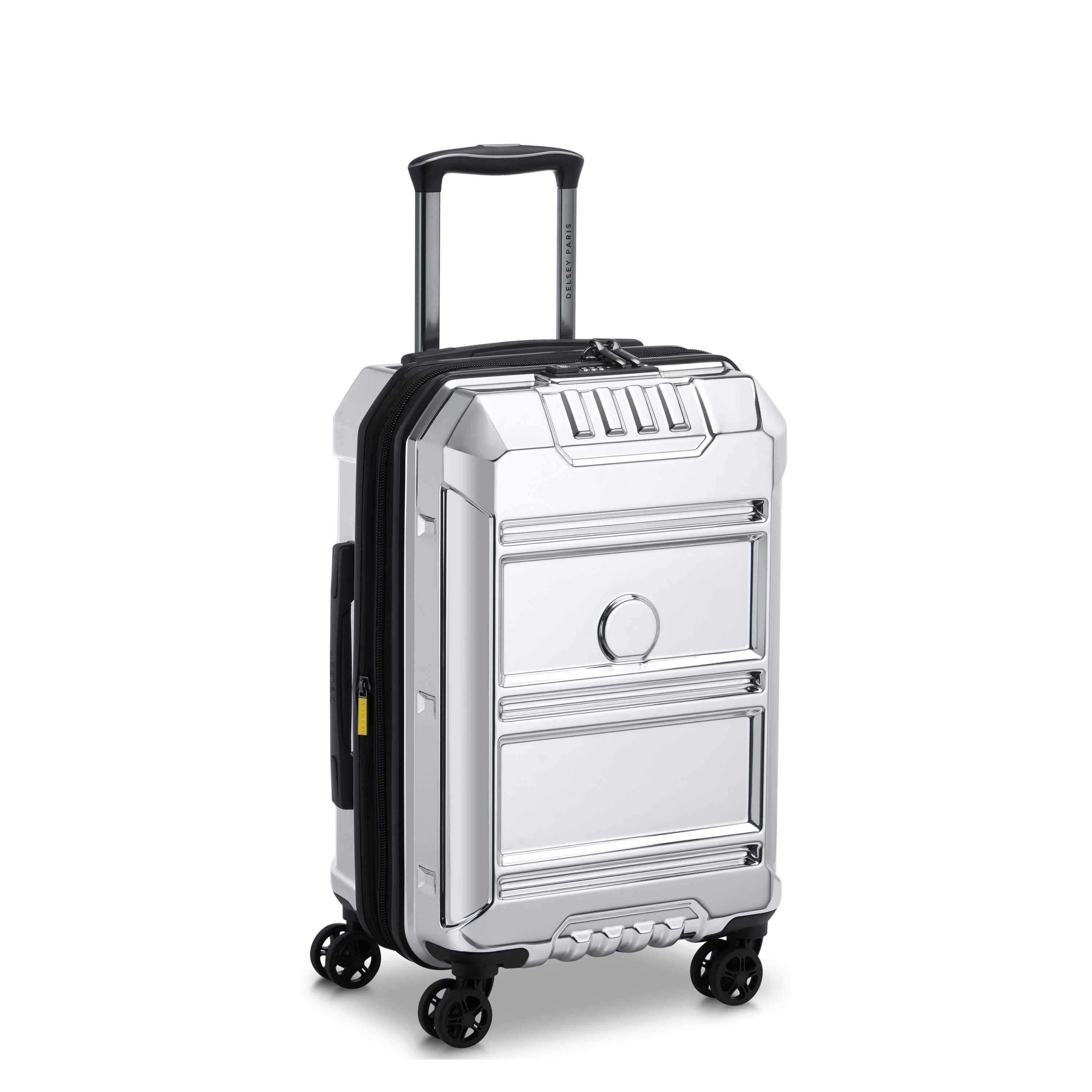REMPART | 22-Inch Expandable Carry-On Suitcase, Chrome