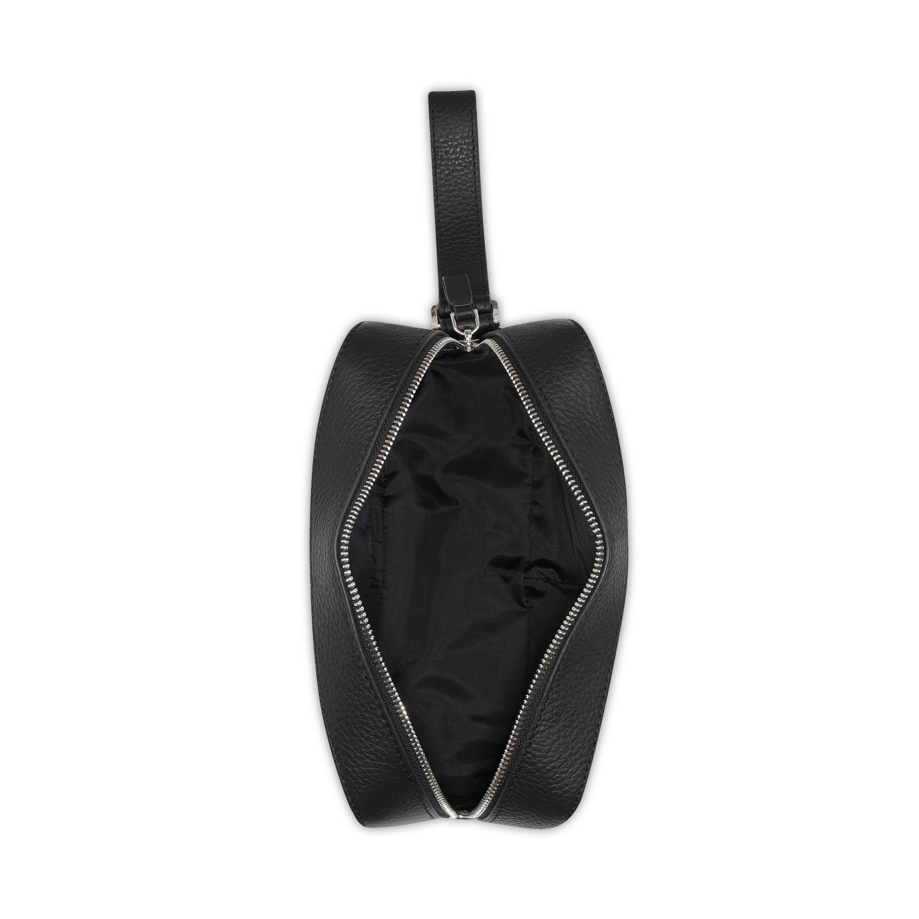 LE CUIR GRAINE | Leather Toiletry Bag, Black