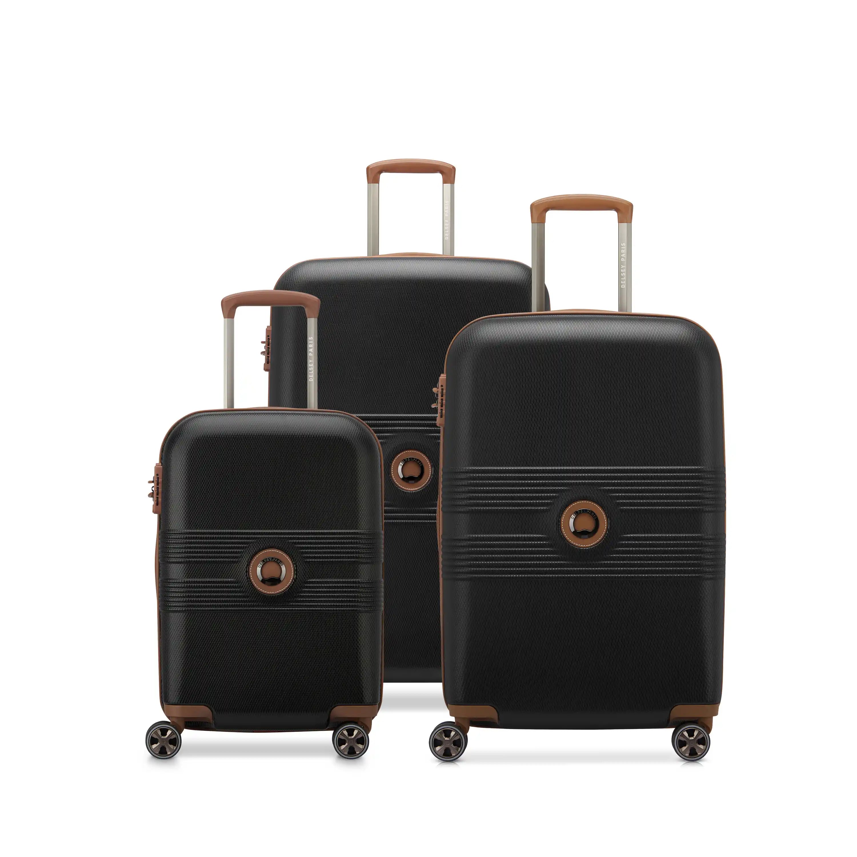 FLANERIE SE | 3-Piece Luggage Set, Black brown