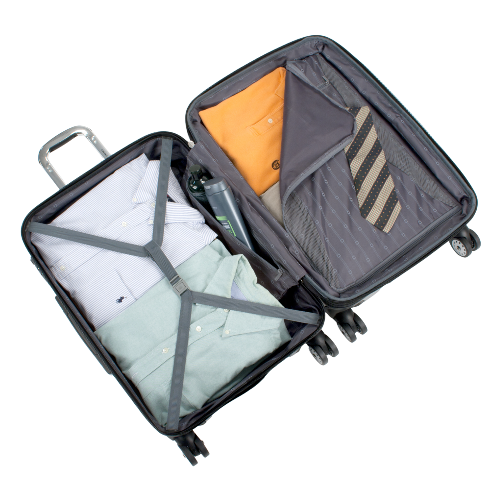 HELIUM AERO| Valise Cabine Extensible 53 CM avec Poche Frontale BLEU METALLIQUE