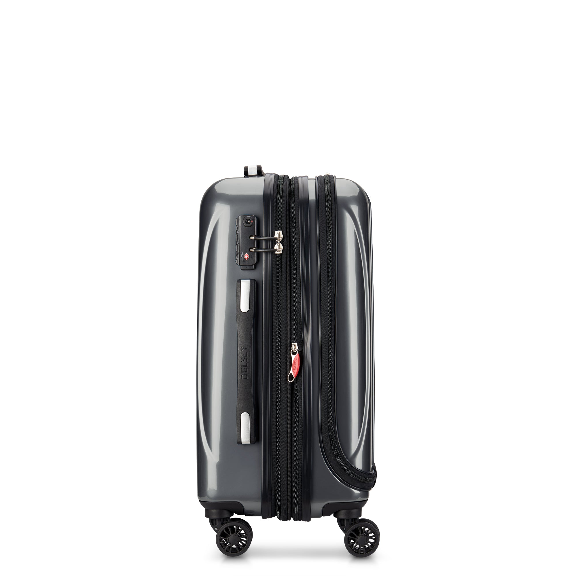 HELIUM AERO | 21-Inch Front Pocket Expandable Carry-On Suitcase, Steel grey