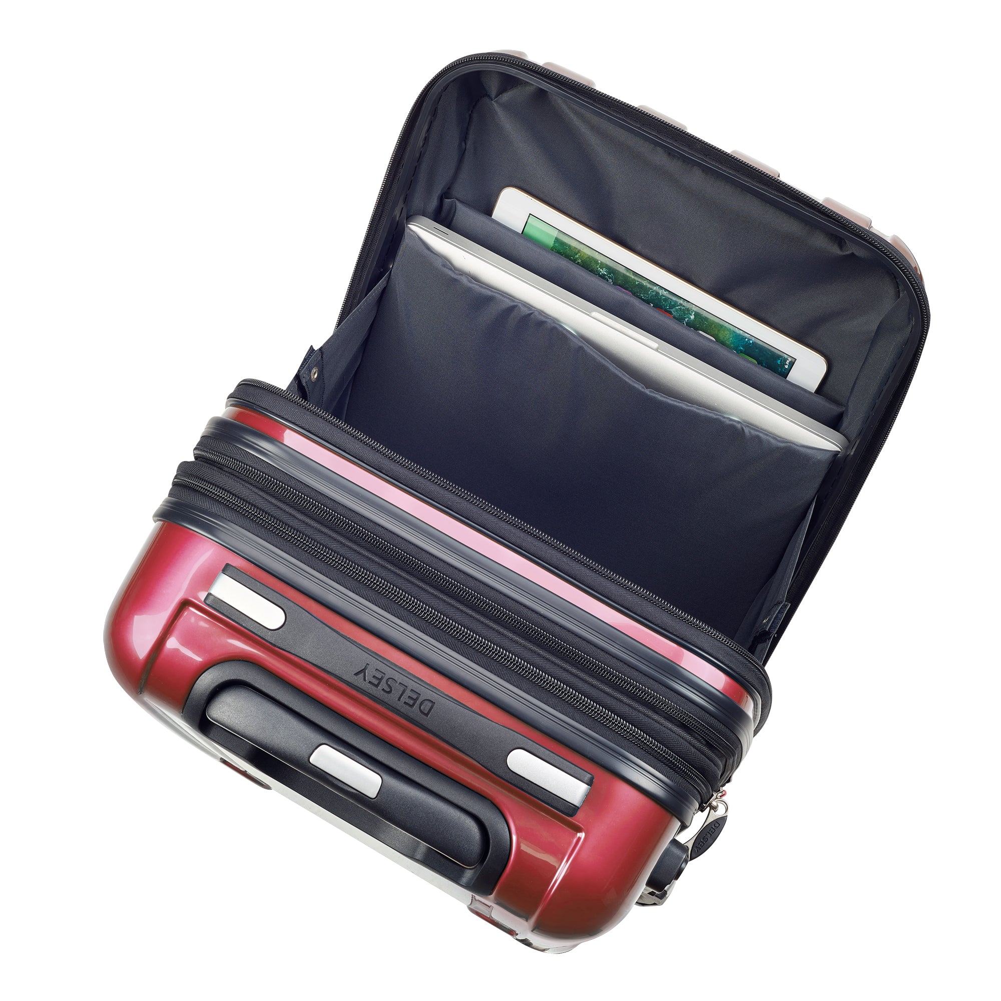 HELIUM AERO | 21-Inch Front Pocket Expandable Carry-On Suitcase, Red