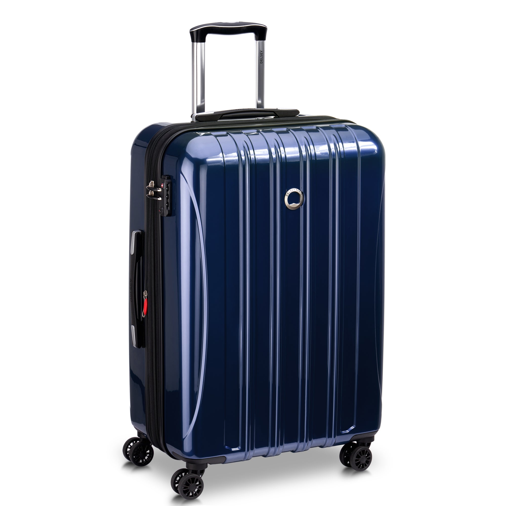 HELIUM AERO | 27-Inch Expandable Check-In Suitcase, Metalic blue
