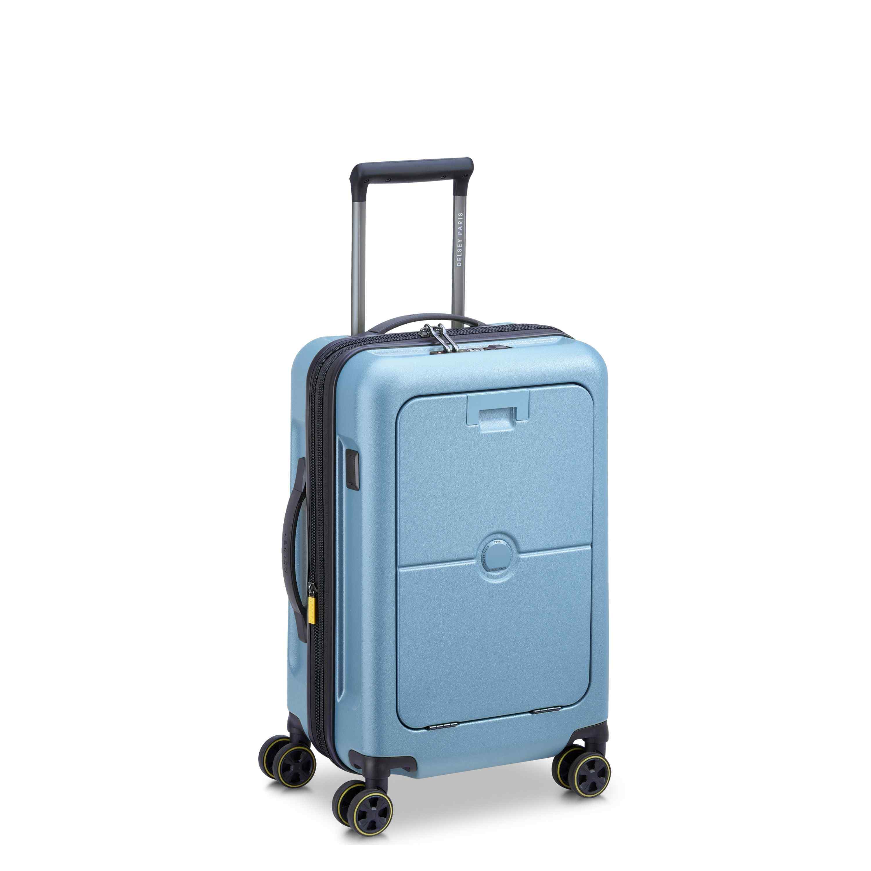 TURENNE 2.0| Valise Cabine 55 CM avec Poche Frontale BLEU GRIS