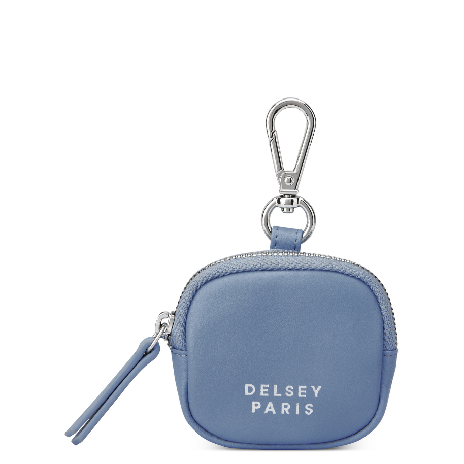 LE CUIR LISSE| Etui Écouteurs en Cuir BLEU CIEL