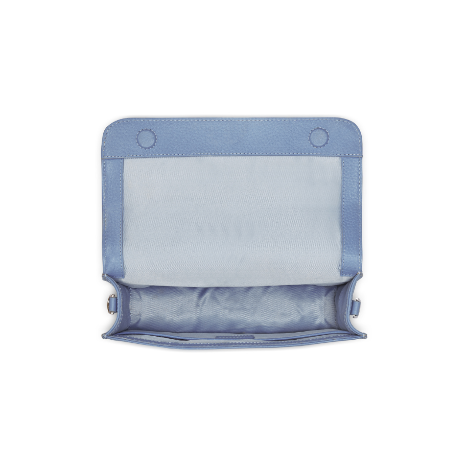 LE CUIR GRAINE | Leather Crossbody Bag, Sky blue