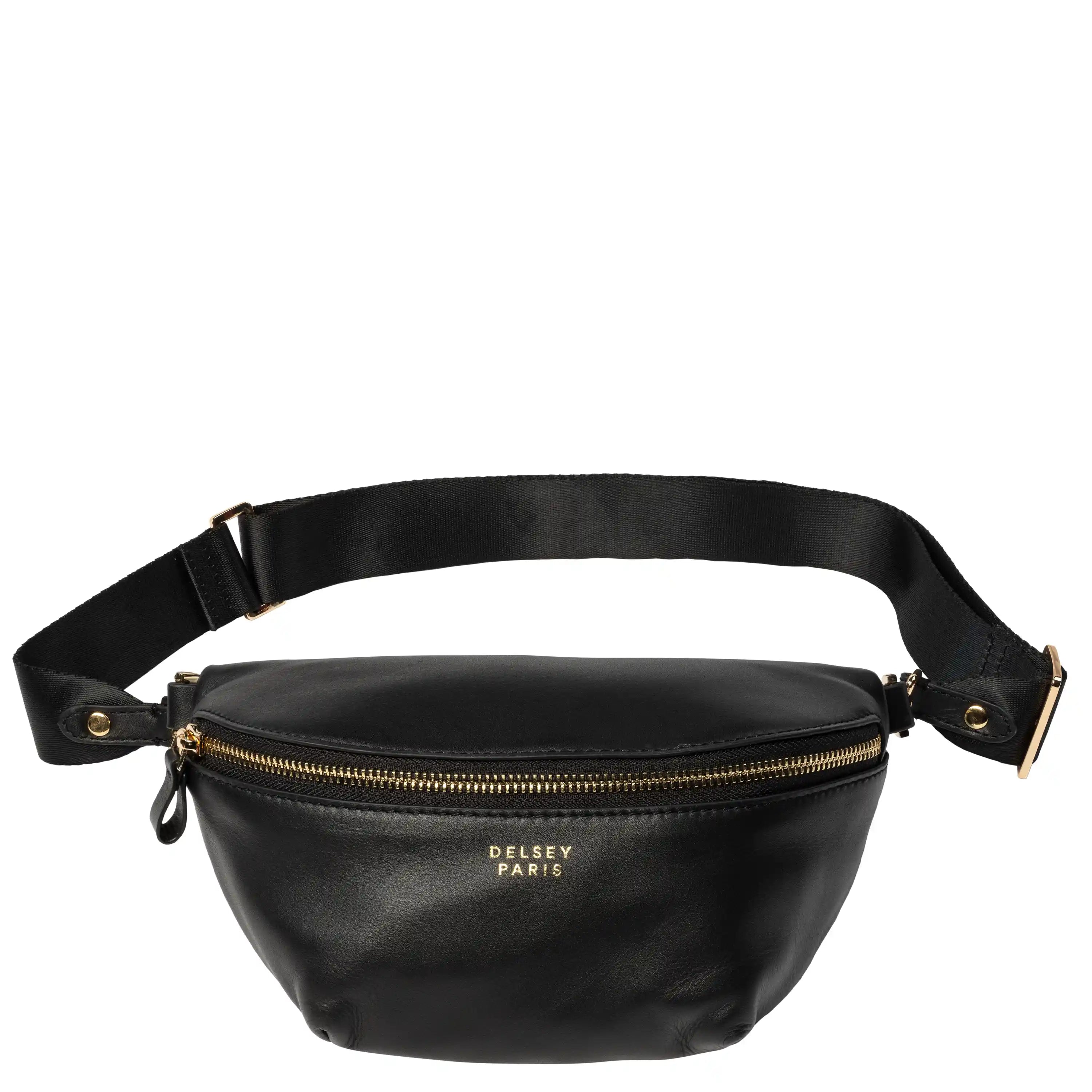 LE CUIR LISSE |  Leather Belt Bag, Black