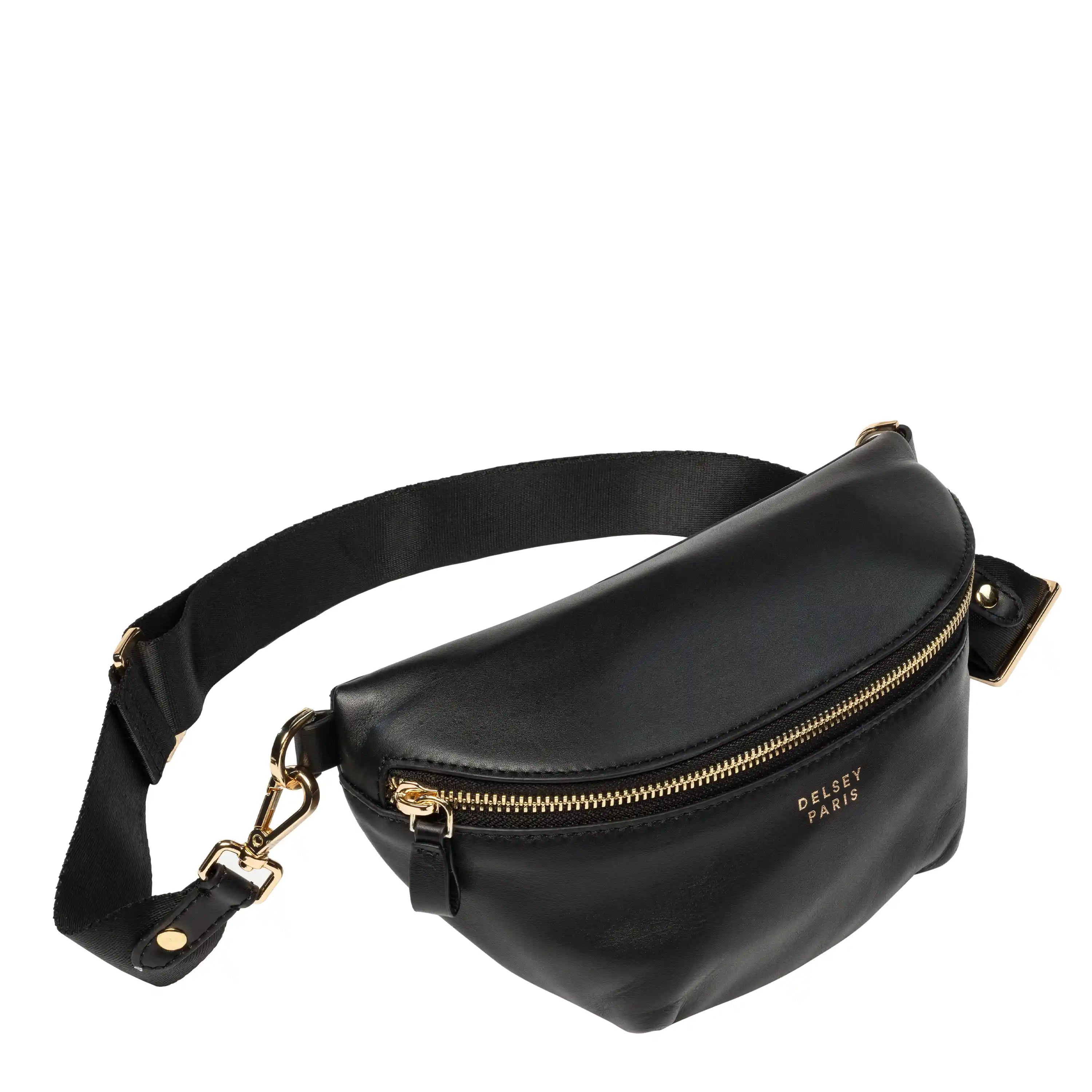 LE CUIR LISSE |  Leather Belt Bag, Black