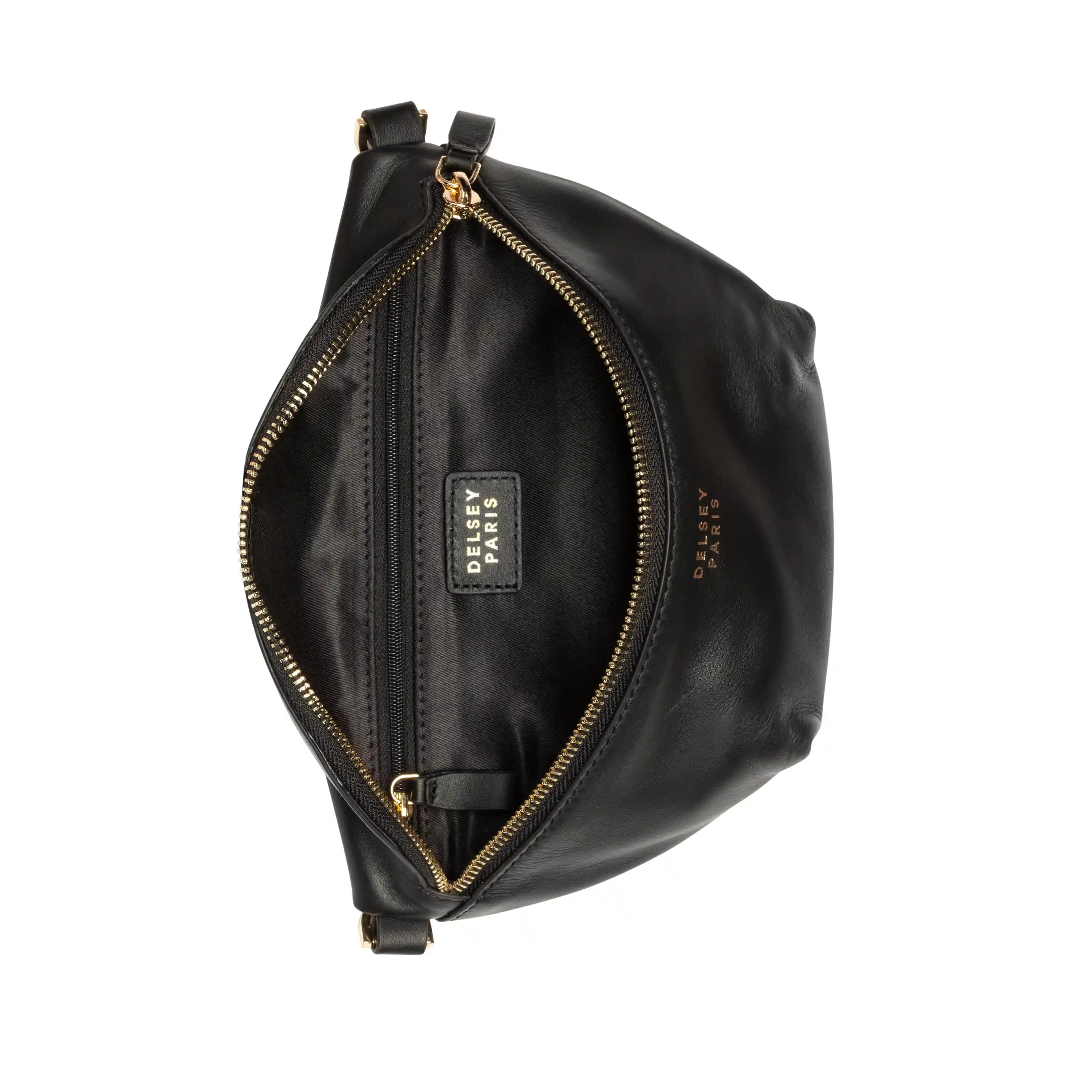 LE CUIR LISSE |  Leather Belt Bag, Black
