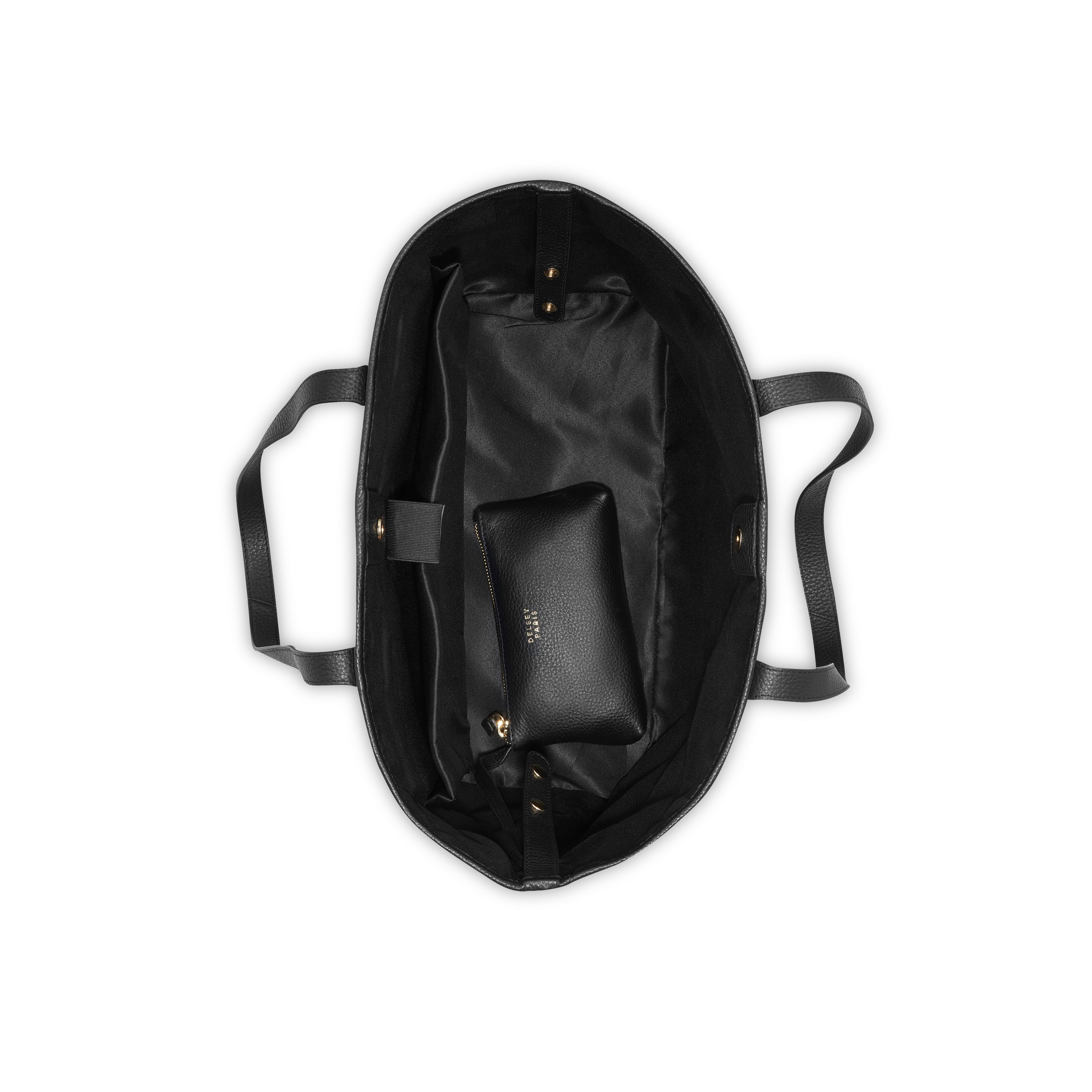 LE CUIR GRAINE | Leather Tote Bag, Black