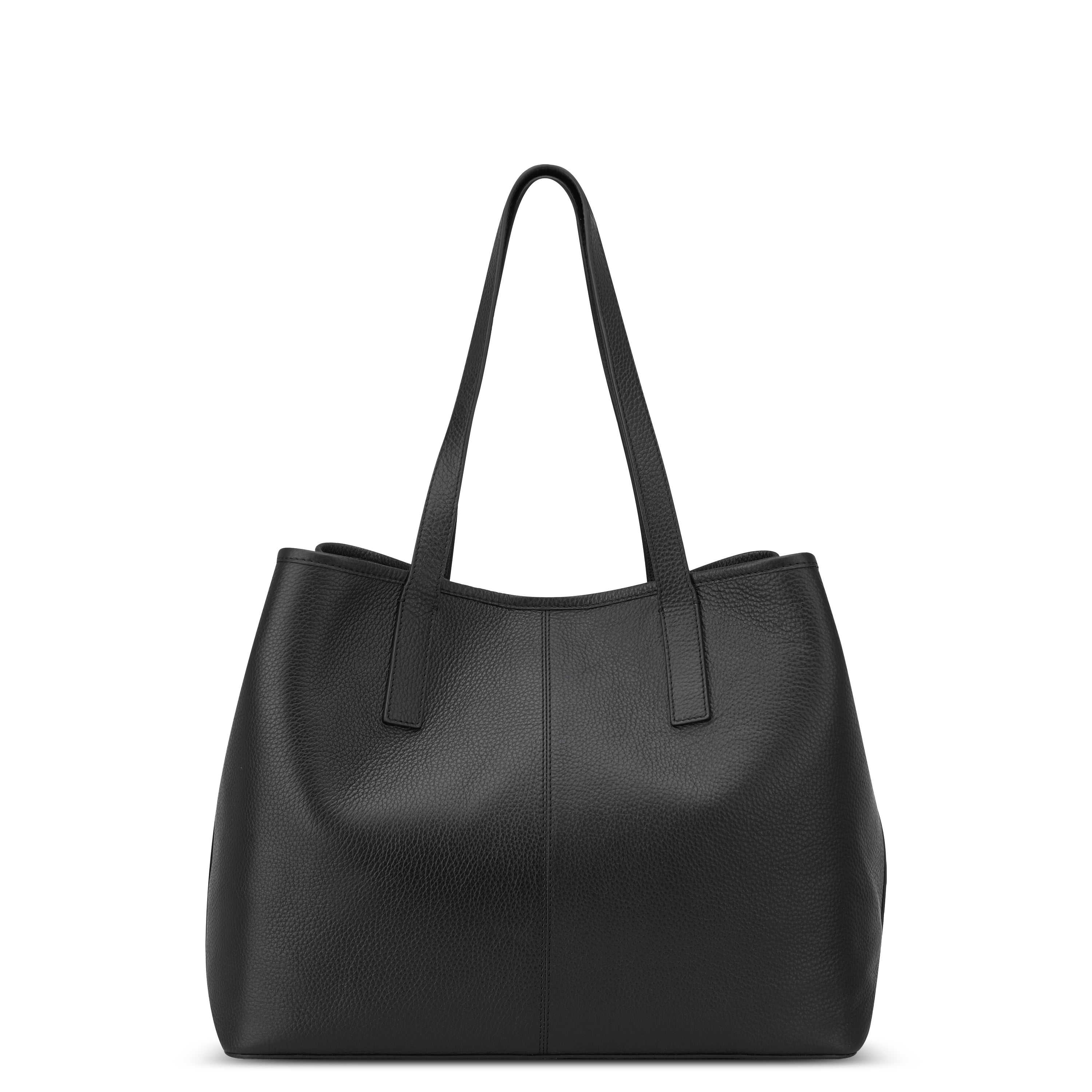 LE CUIR GRAINE | Leather Tote Bag, Black