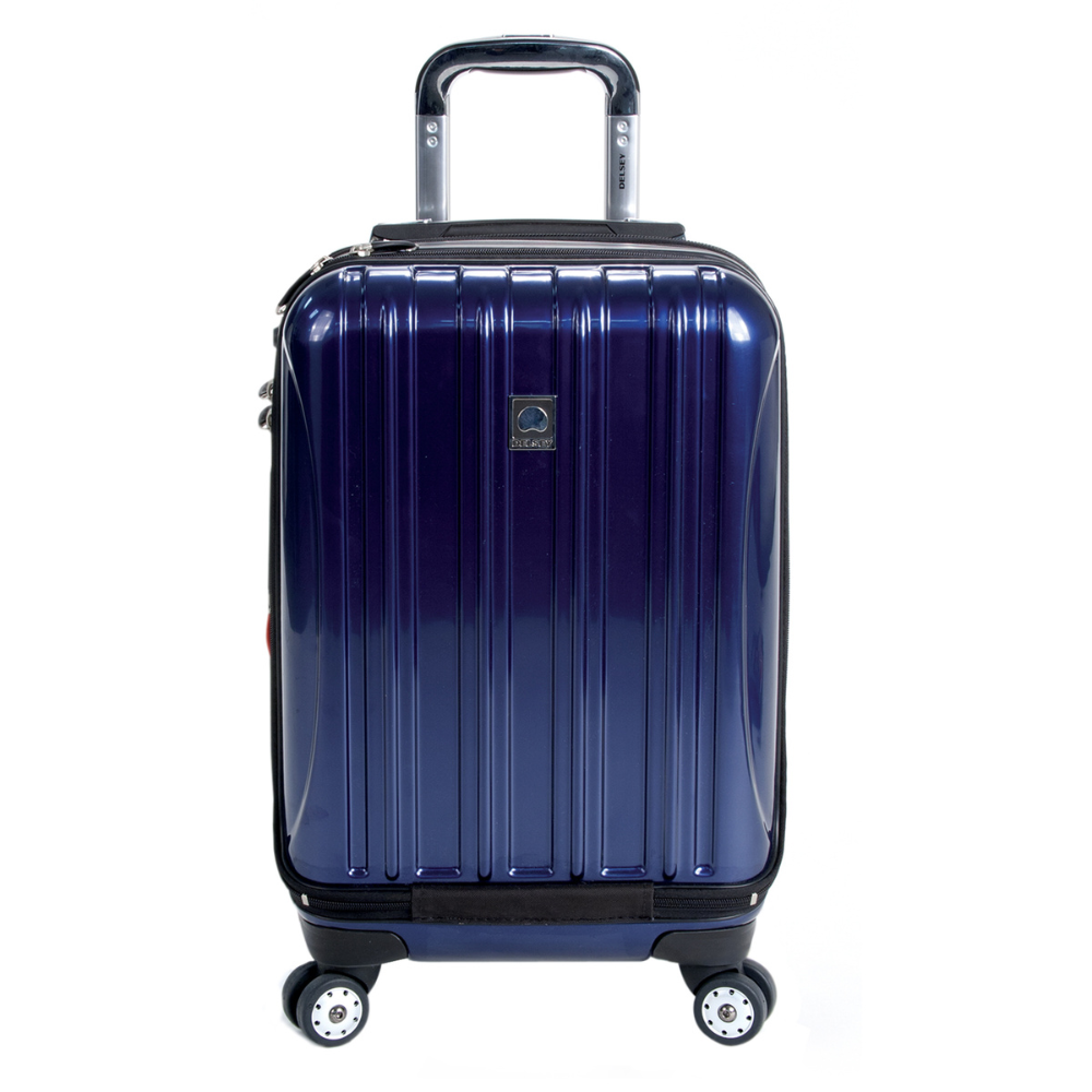 HELIUM AERO| Valise Cabine Extensible 53 CM avec Poche Frontale BLEU METALLIQUE