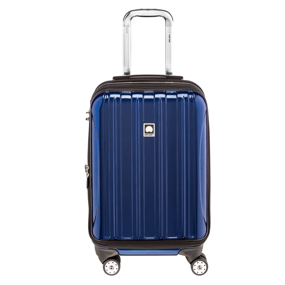 HELIUM AERO| Valise Cabine Extensible 53 CM avec Poche Frontale BLEU METALLIQUE