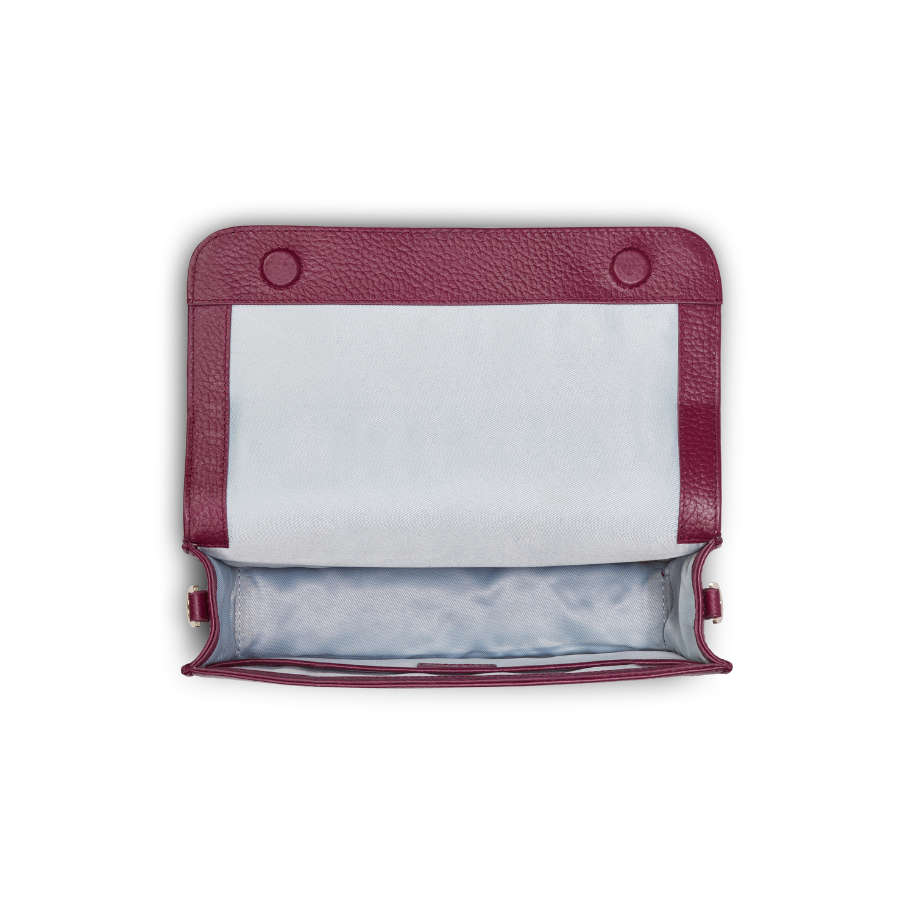 LE CUIR GRAINE| Sac Bandoullière en Cuir BORDEAUX