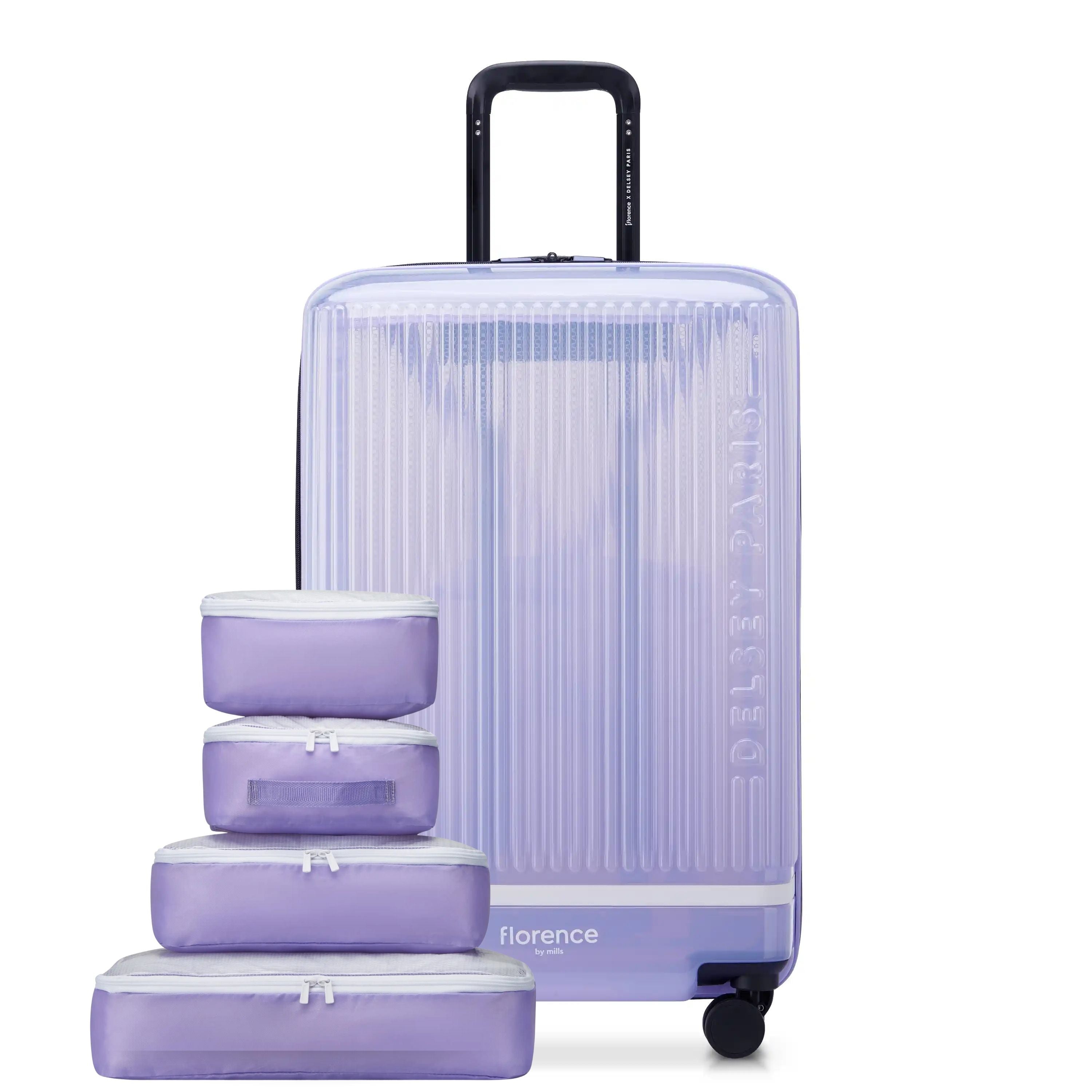 GOTTA GLOW | 27-Inch Check-In Suitcase, Translucent purple