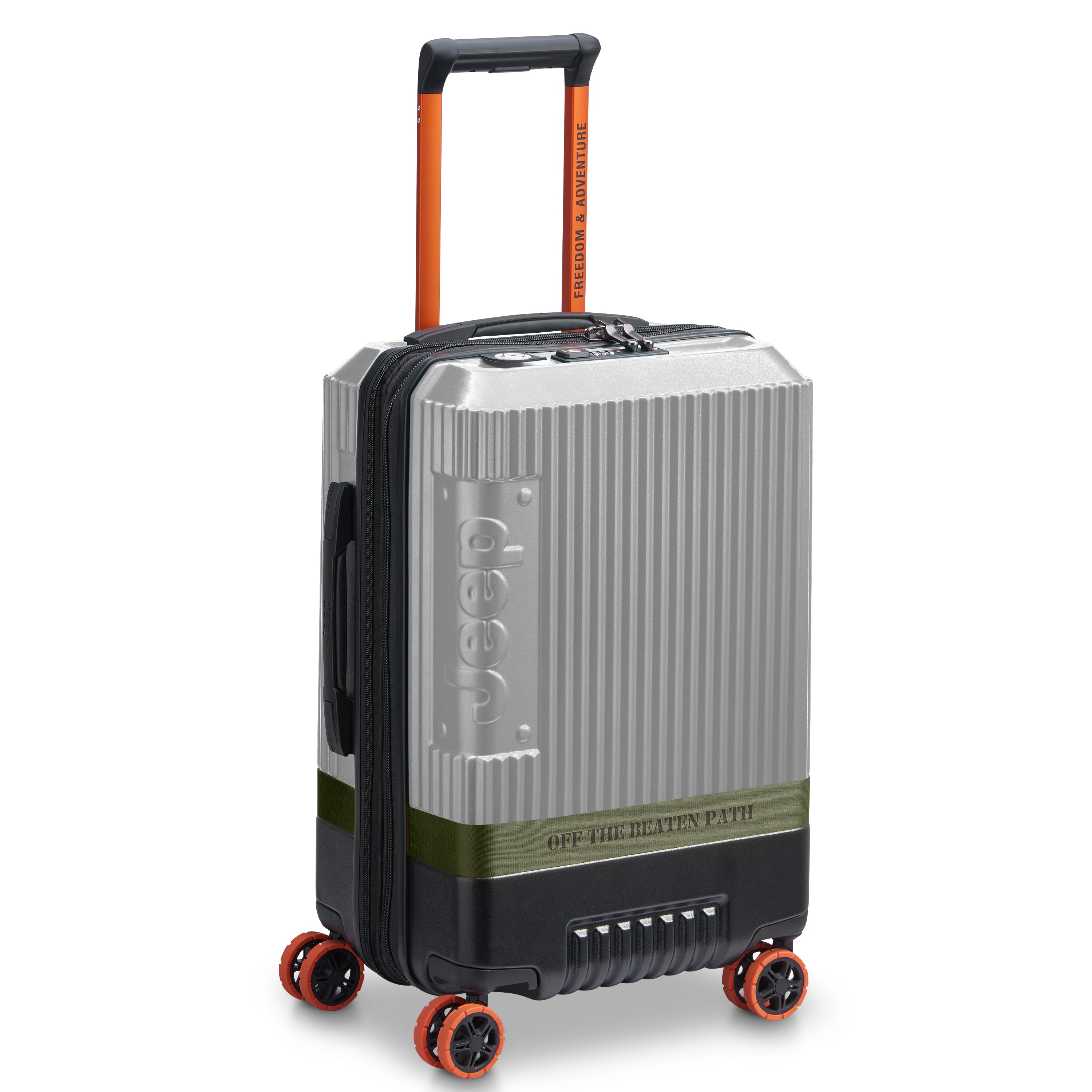 JH001A | 23-Inch Expandable Carry-On Suitcase, Silver