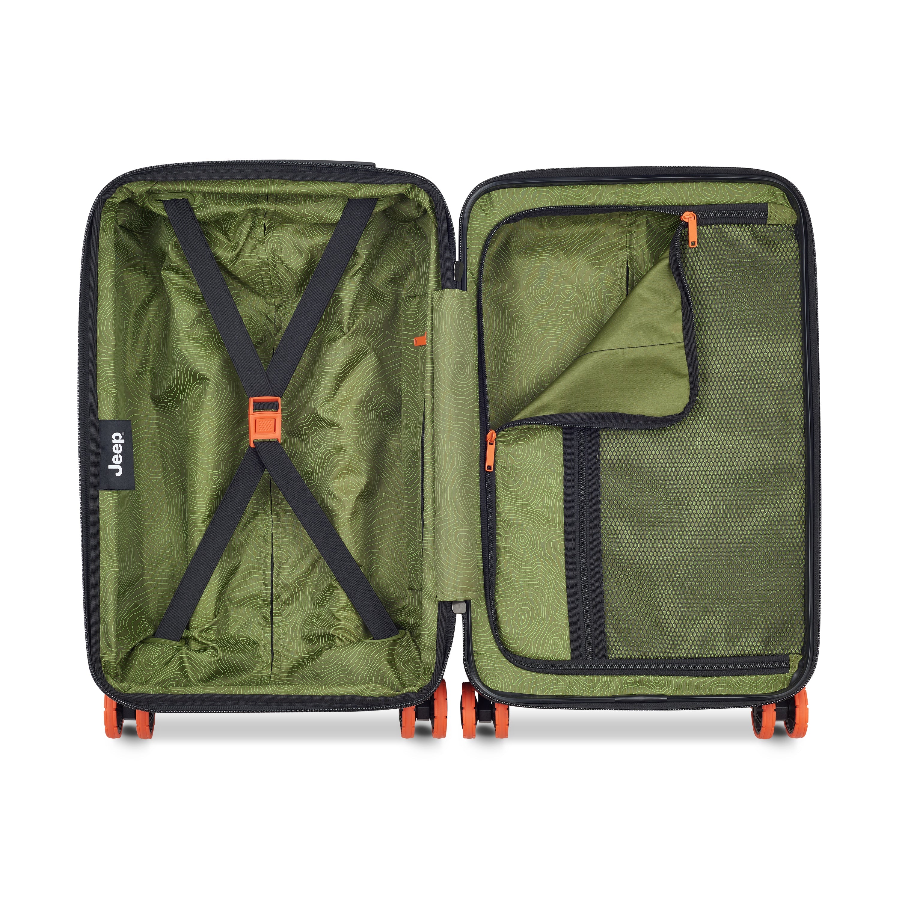 JH002B| Valise Cabine Extensible 55 CM VERT ORME
