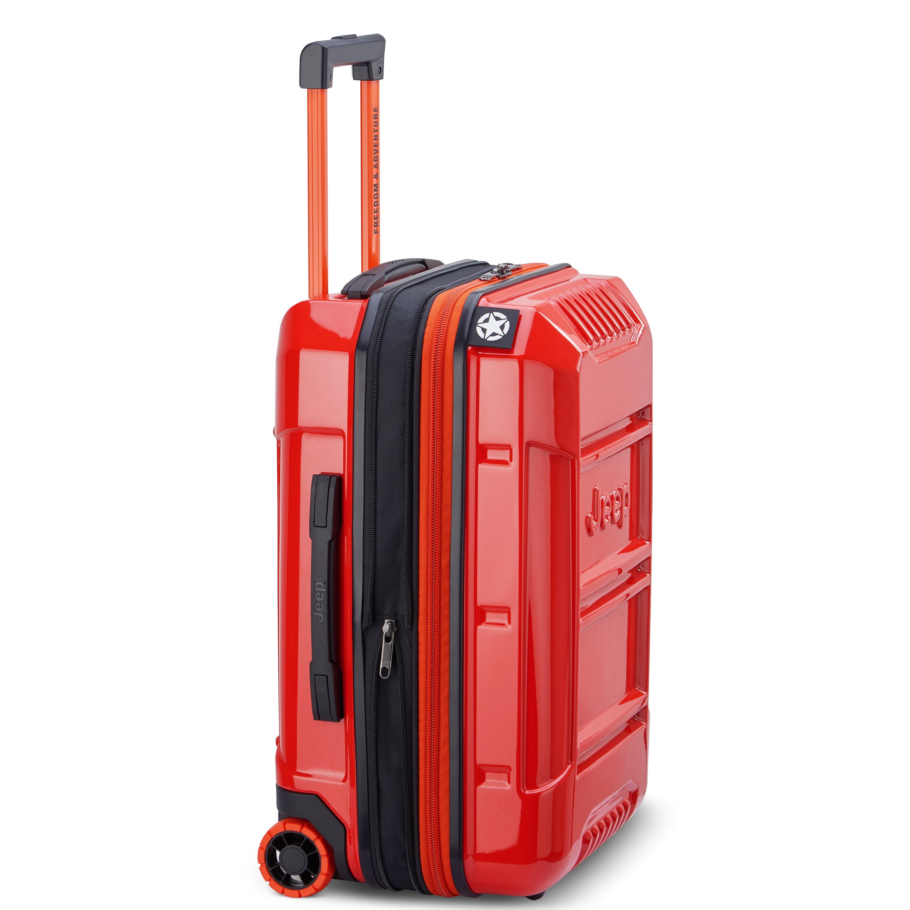 JH003B | 23-Inch 2-Wheeled Expandable Carry-On Suitcase, Tomato