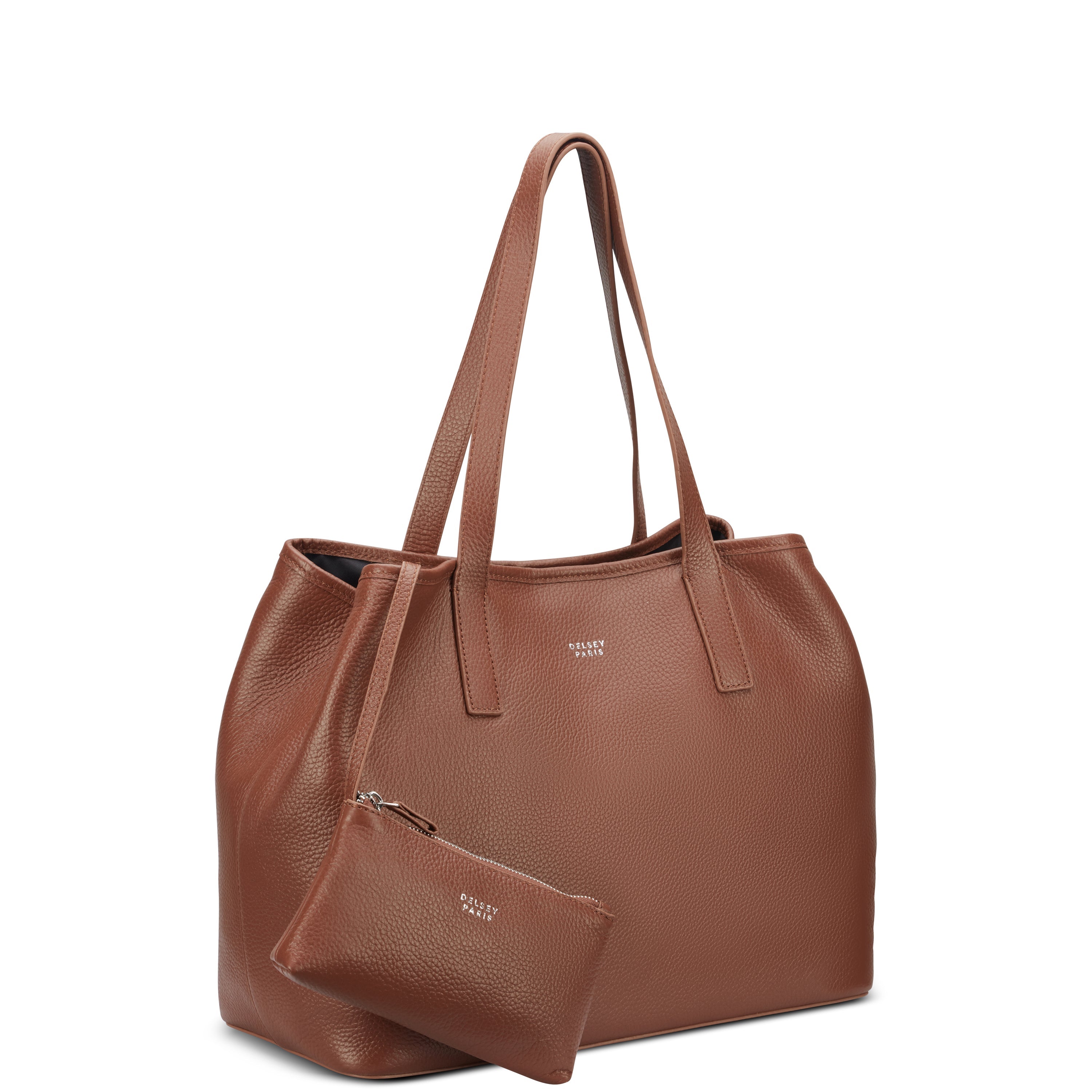 LE CUIR GRAINE |  Leather Tote Bag, Cognac