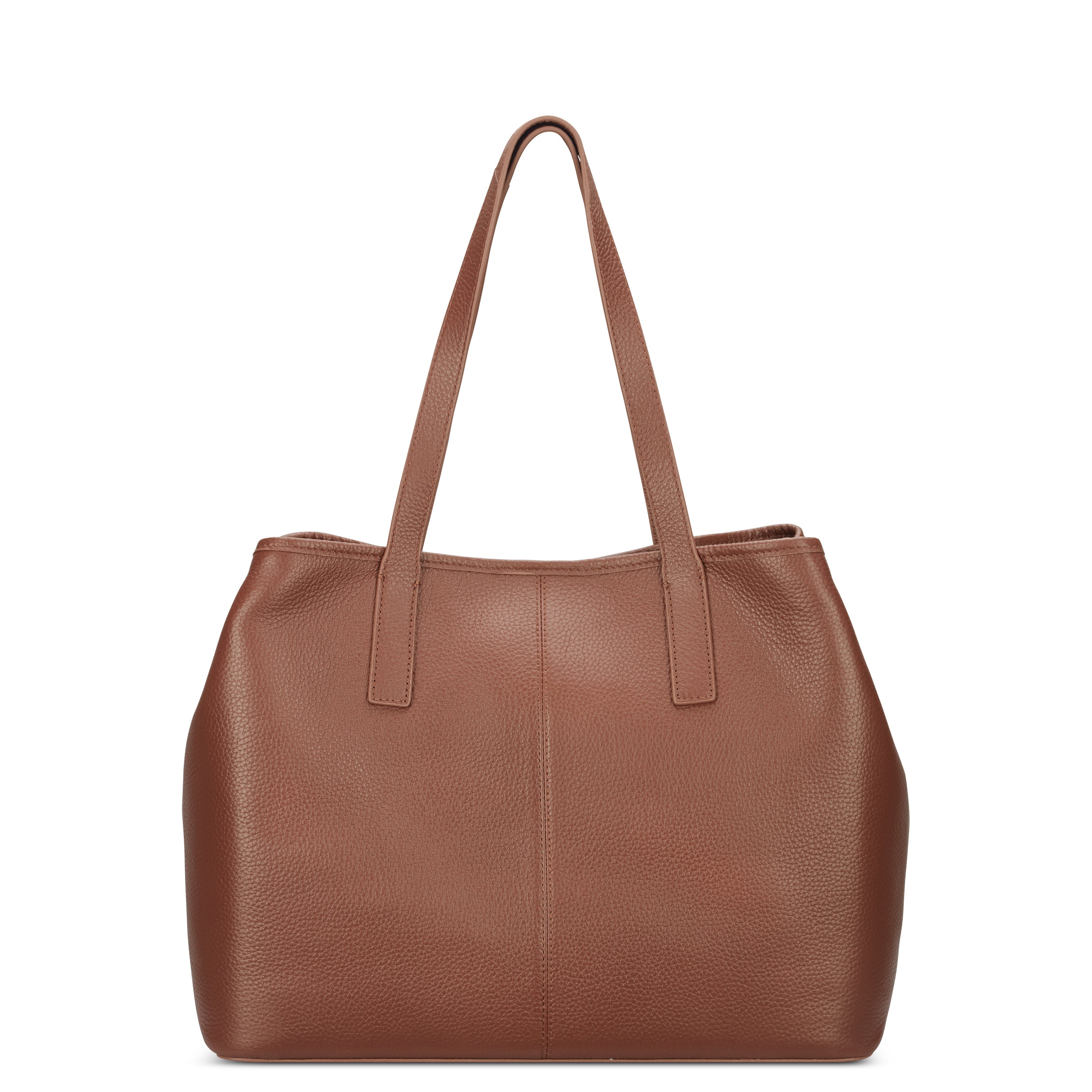 LE CUIR GRAINE |  Leather Tote Bag, Cognac